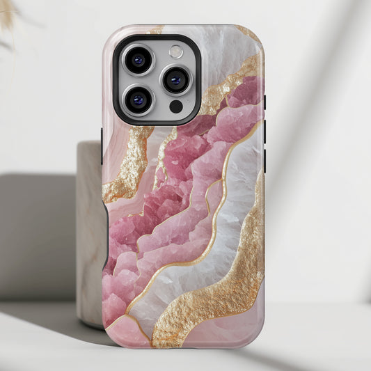 Luxurious Rose Quartz Design iPhone Case