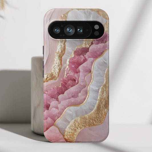 Luxurious Rose Quartz Design Phone Case for Google Pixel