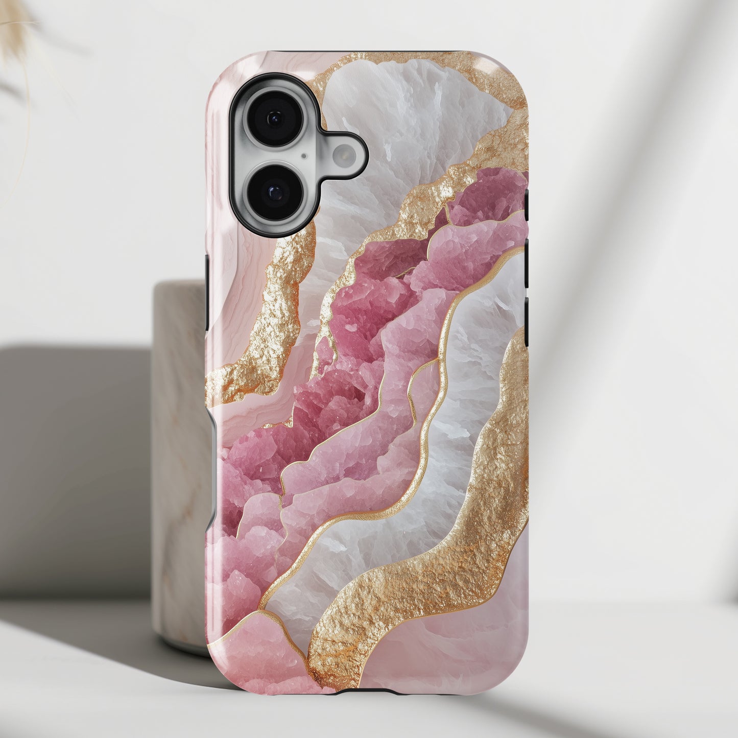 Luxurious Rose Quartz Design iPhone Case