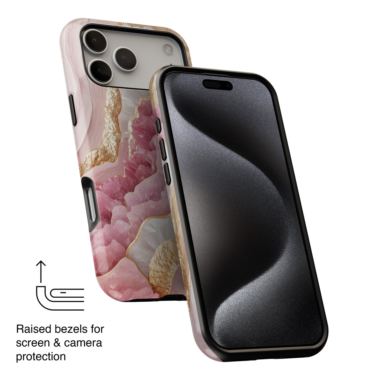 Luxurious Rose Quartz Design iPhone Case