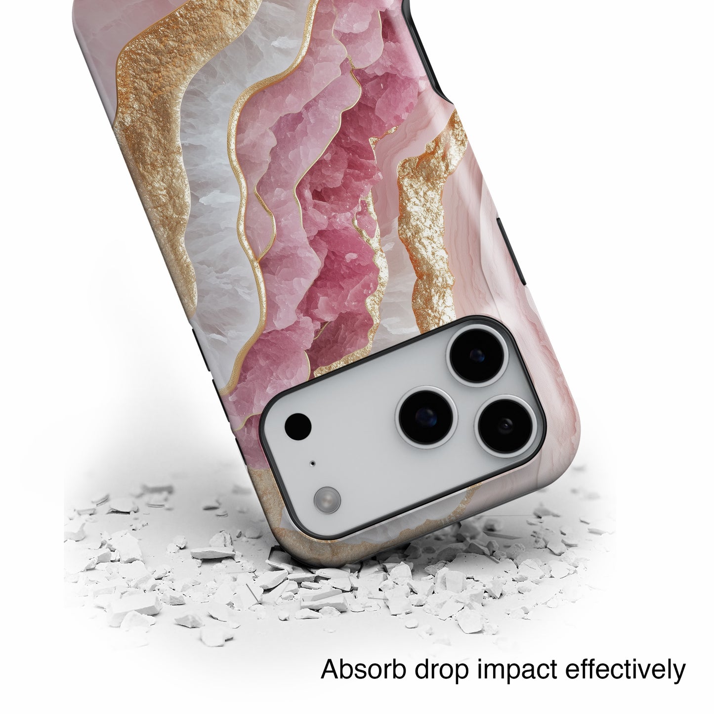 Luxurious Rose Quartz Design iPhone Case