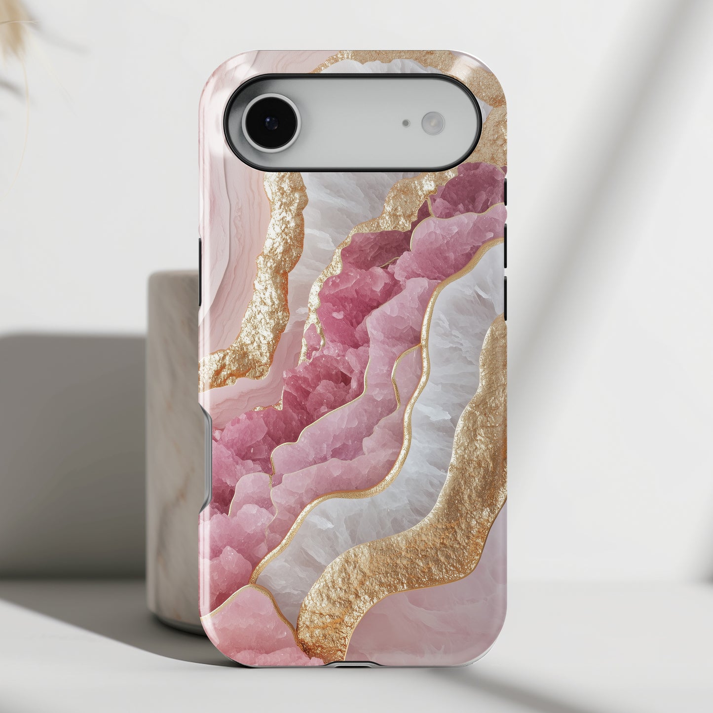 Luxurious Rose Quartz Design iPhone Case