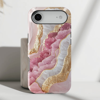 Luxurious Rose Quartz Design iPhone Case