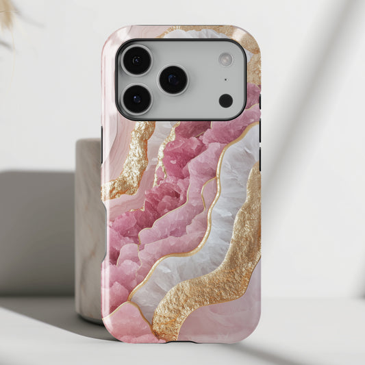 Luxurious Rose Quartz Design iPhone Case