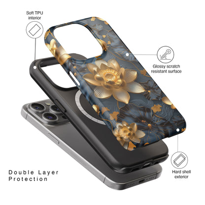 Luxury 3D Effect Lotus Design iPhone Case