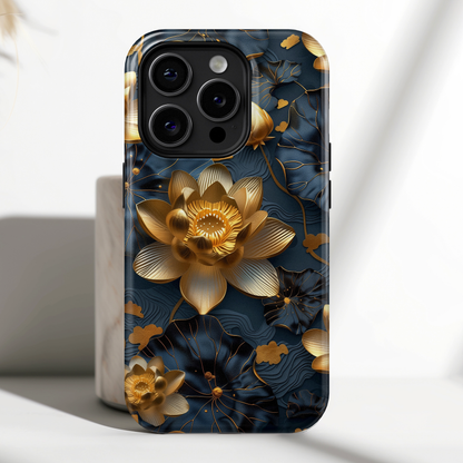 Luxury 3D Effect Lotus Design iPhone Case