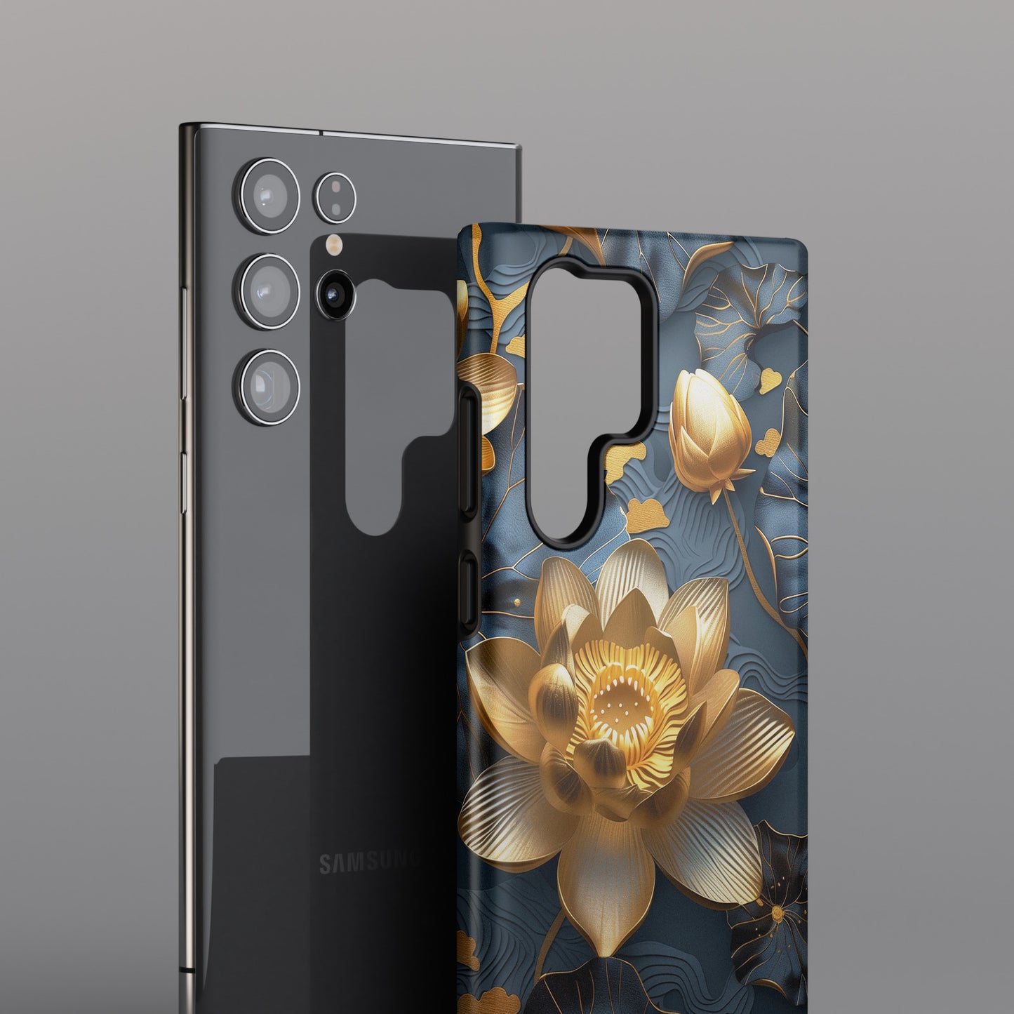 Luxury 3D Lotus Design Samsung Phone Case