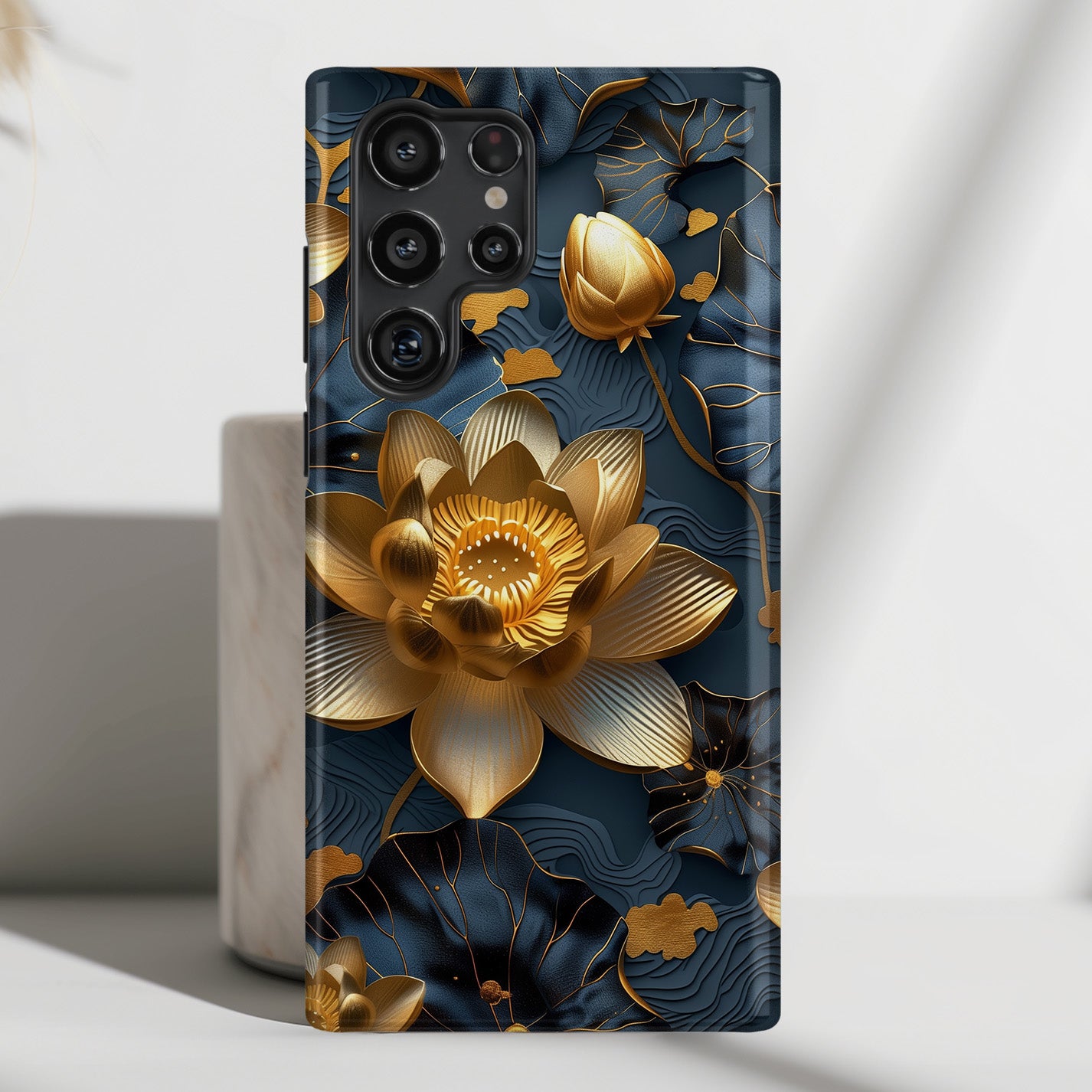 Luxury 3D Lotus Design Samsung Phone Case