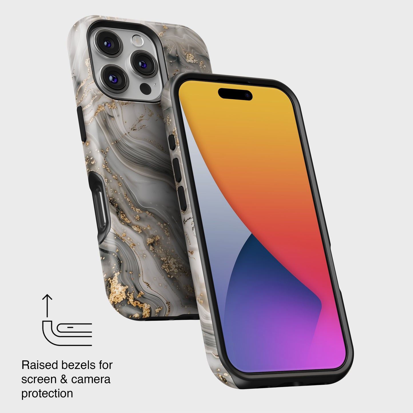 Luxury Grey Marble Case for iPhone