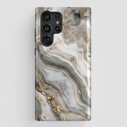 Luxury Grey Marble Design Samsung Phone Case