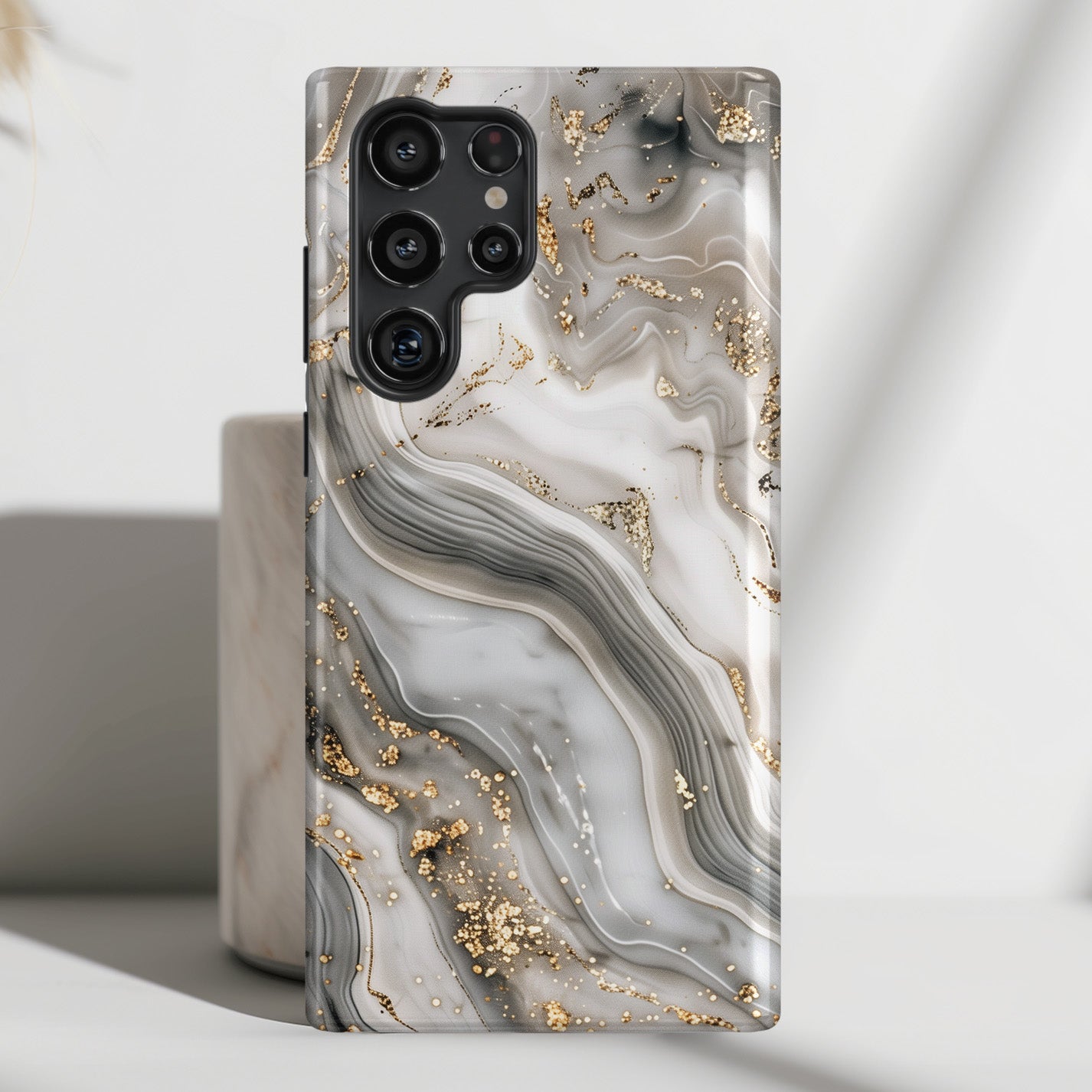 Luxury Grey Marble Design Samsung Phone Case