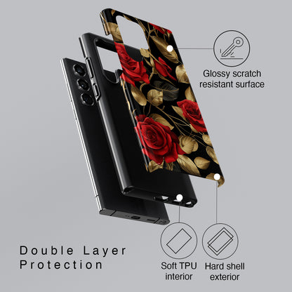 Luxury Rose Design Samsung Phone Case