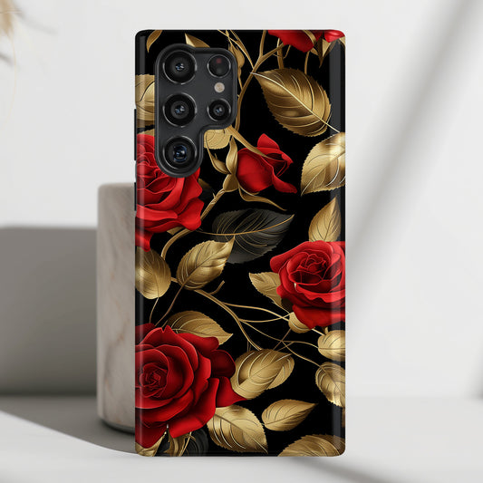 Luxury Rose Design Samsung Phone Case