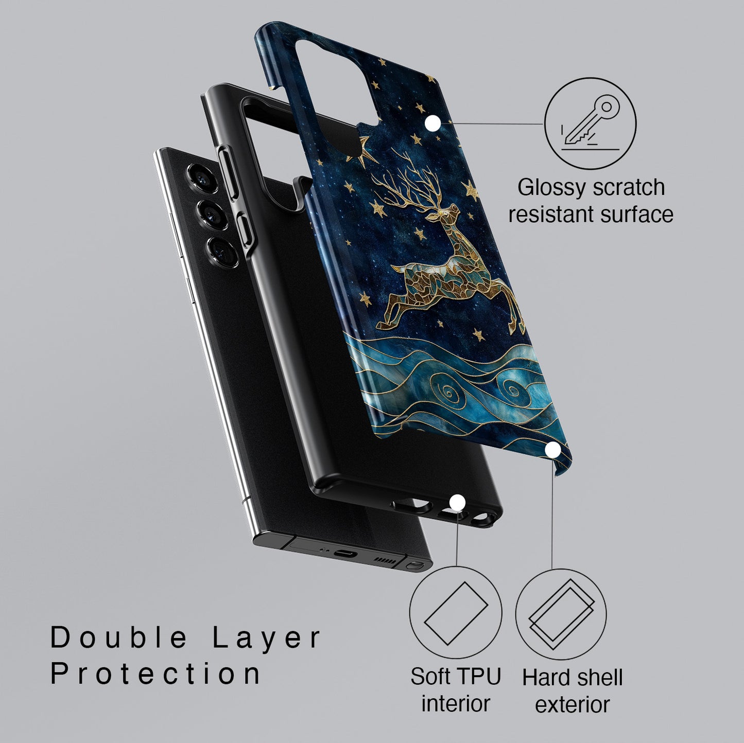 Magical Reindeer Design Samsung Phone Case