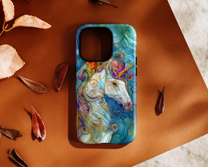 Magical Unicorn Stained Glass Design iPhone Case