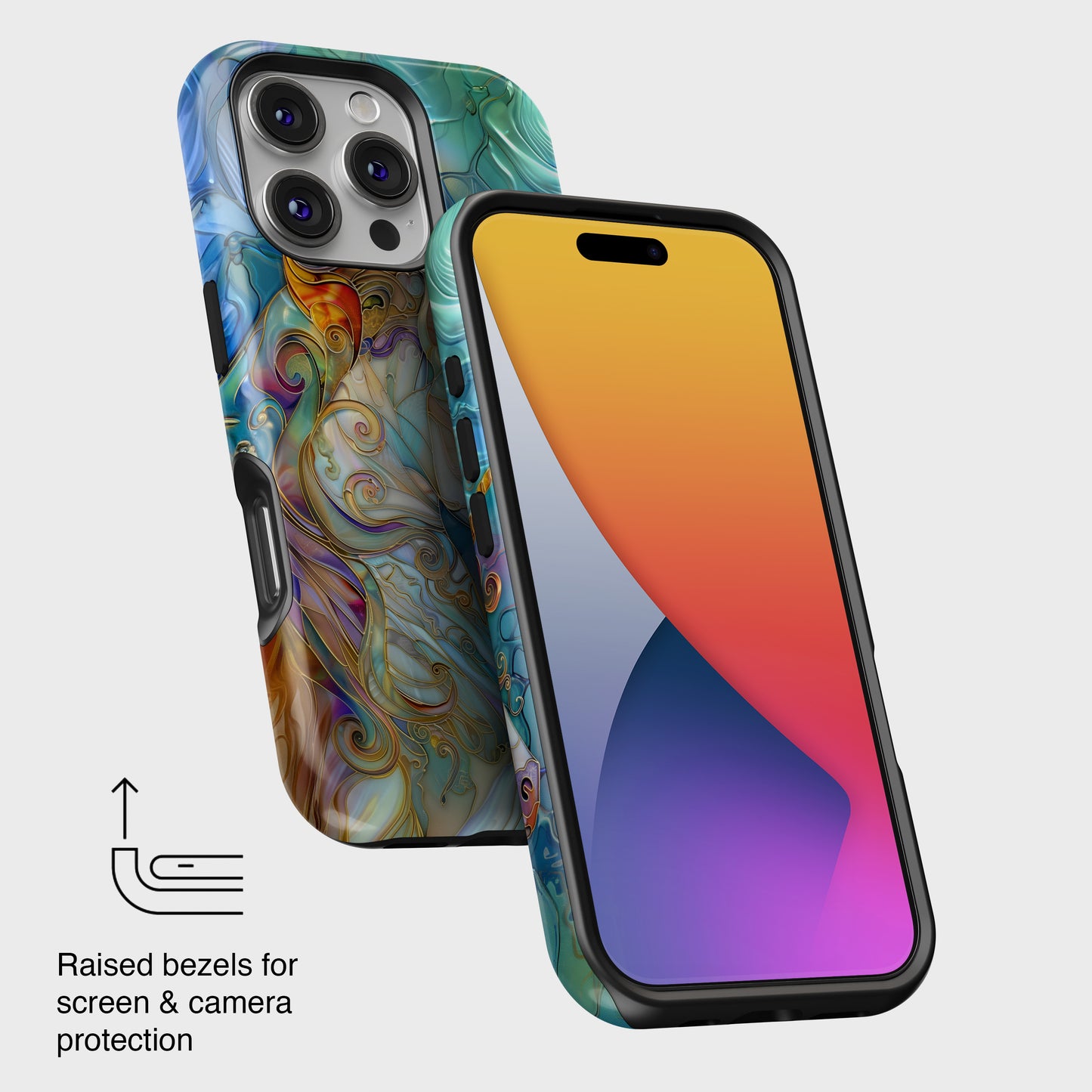 Magical Unicorn Stained Glass Design iPhone Case