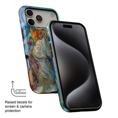 Magical Unicorn Stained Glass Design iPhone Case