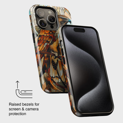 Majestic Hawk Art Nouveau Style Design iPhone Case