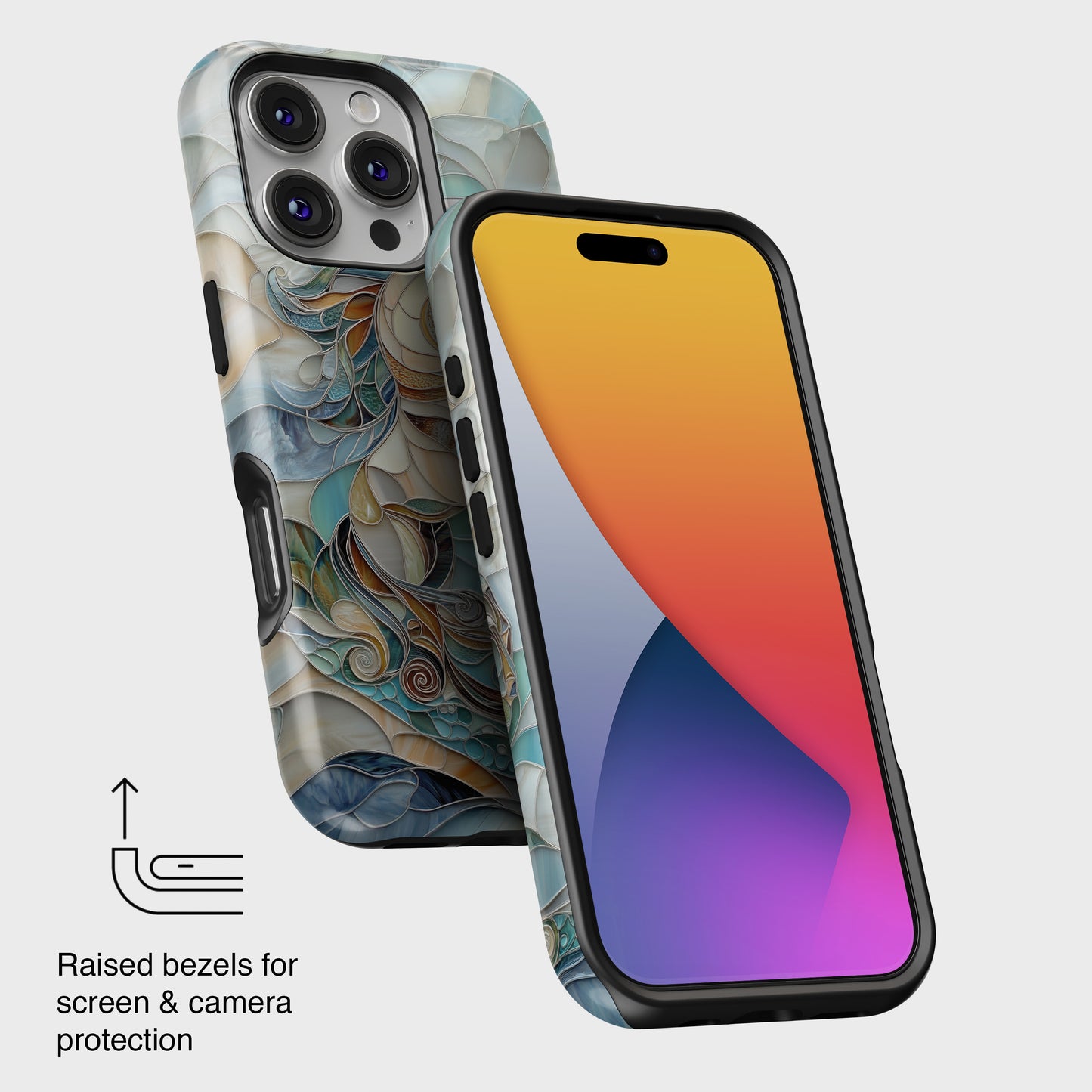 Majestic Horse Stained Glass Design iPhone Case