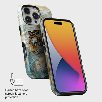 Majestic Tiger Stained Glass Design iPhone Case