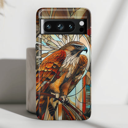Majestic Hawk Art Nouveau Style Design Google Pixel Phone Case