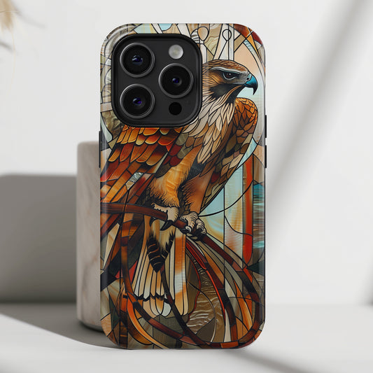 Majestic Hawk Art Nouveau Style Design iPhone Case