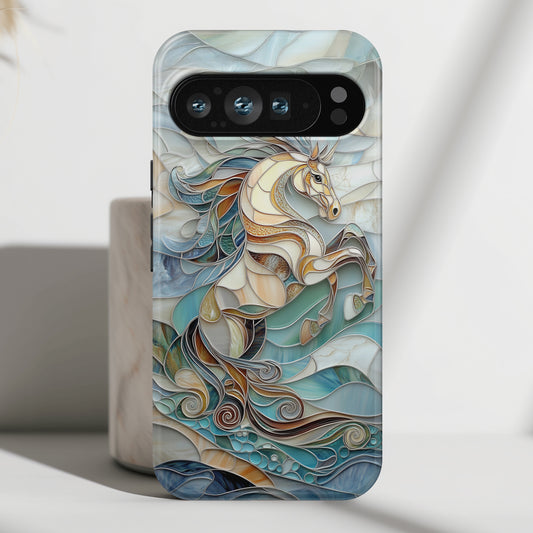 Majestic Horse Stained Glass Design Phone Case for Google Pixel