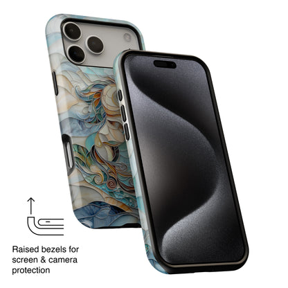 Majestic Horse Stained Glass Design iPhone Case