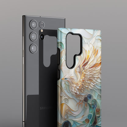 Majestic Phoenix Stained Glass Design Phone Case for Galaxy S series Phones