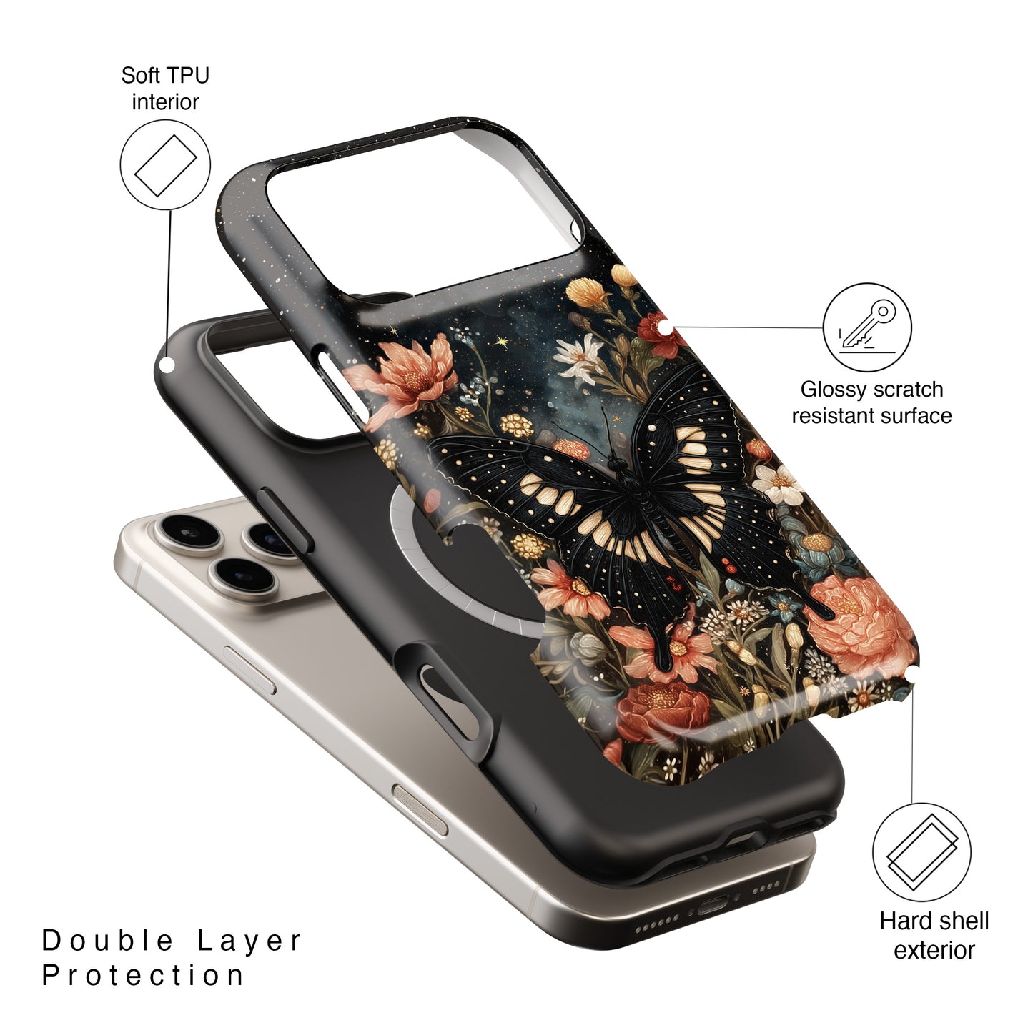Midnight Ember Design iPhone Case