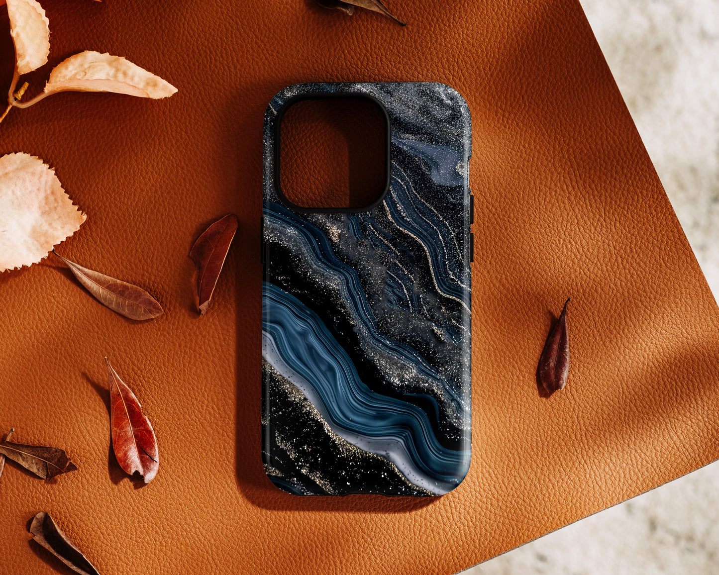 Midnight River Marble Design for iPhone