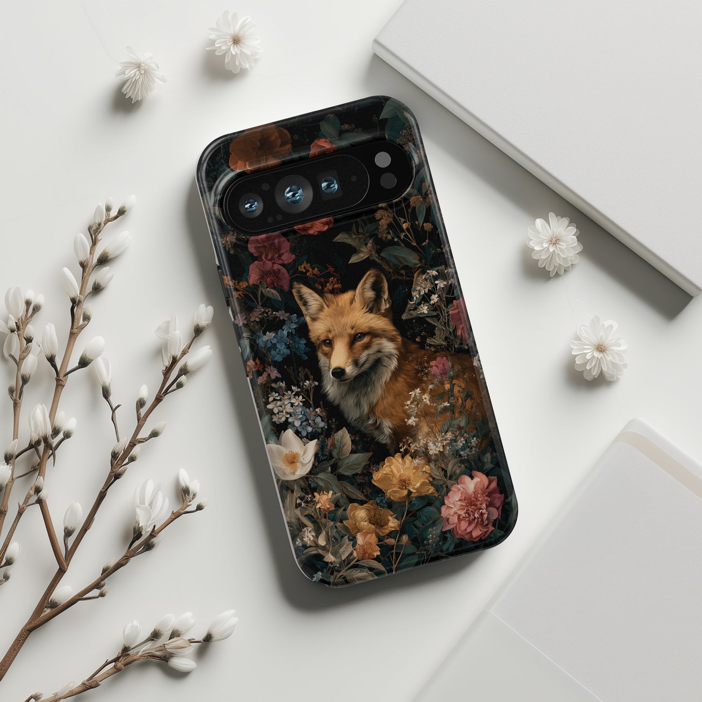 Midnight Garden Fox Design Phone Case for Google Pixel