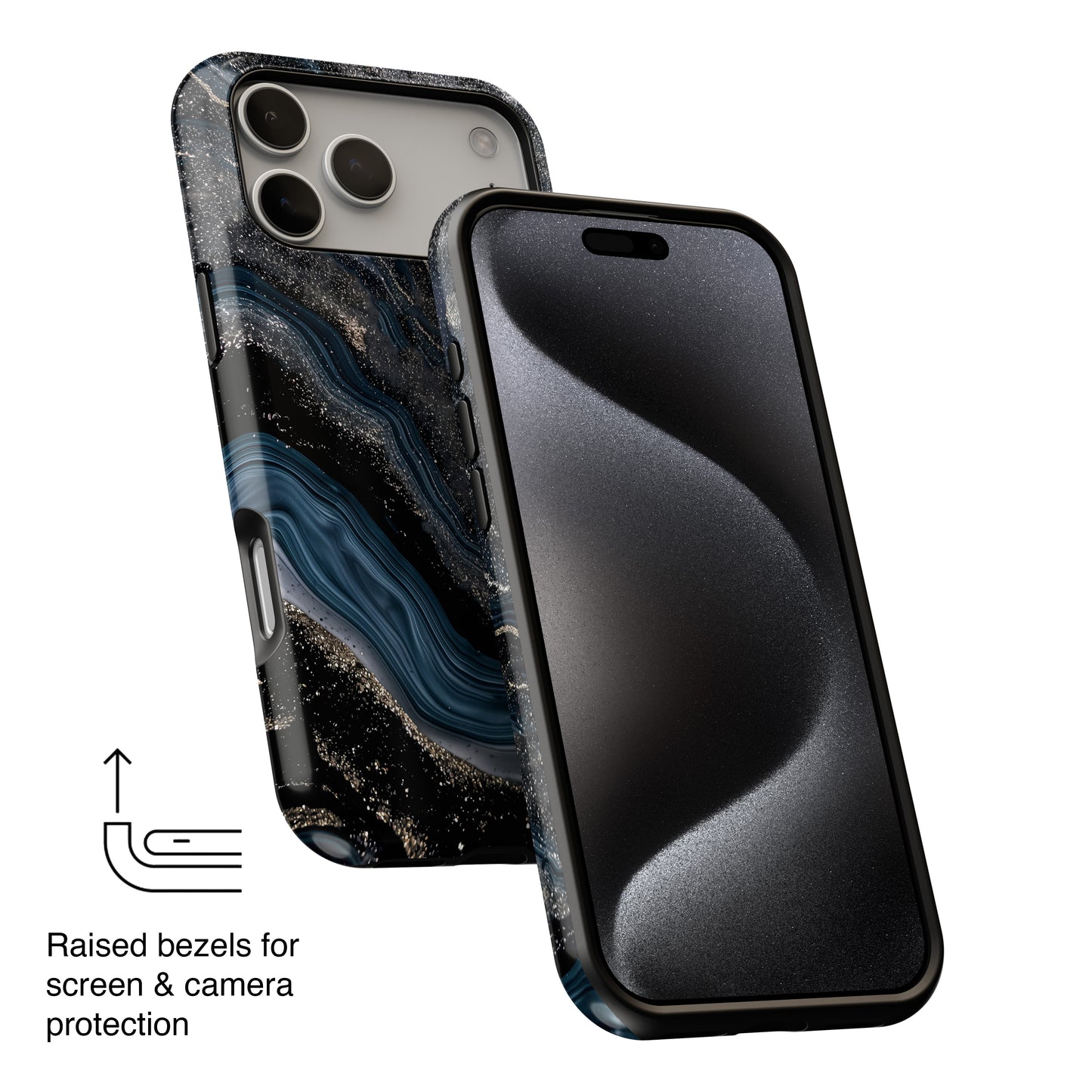 Midnight River Marble Design for iPhone