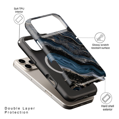 Midnight River Marble Design for iPhone