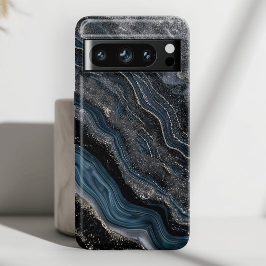 Midnight River Marble Design Google Pixel Phone Case