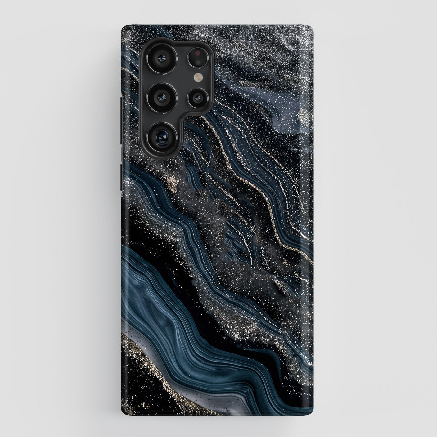 Midnight River Marble Design Samsung Phone Case