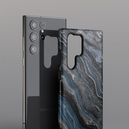 Midnight River Marble Design Samsung Phone Case