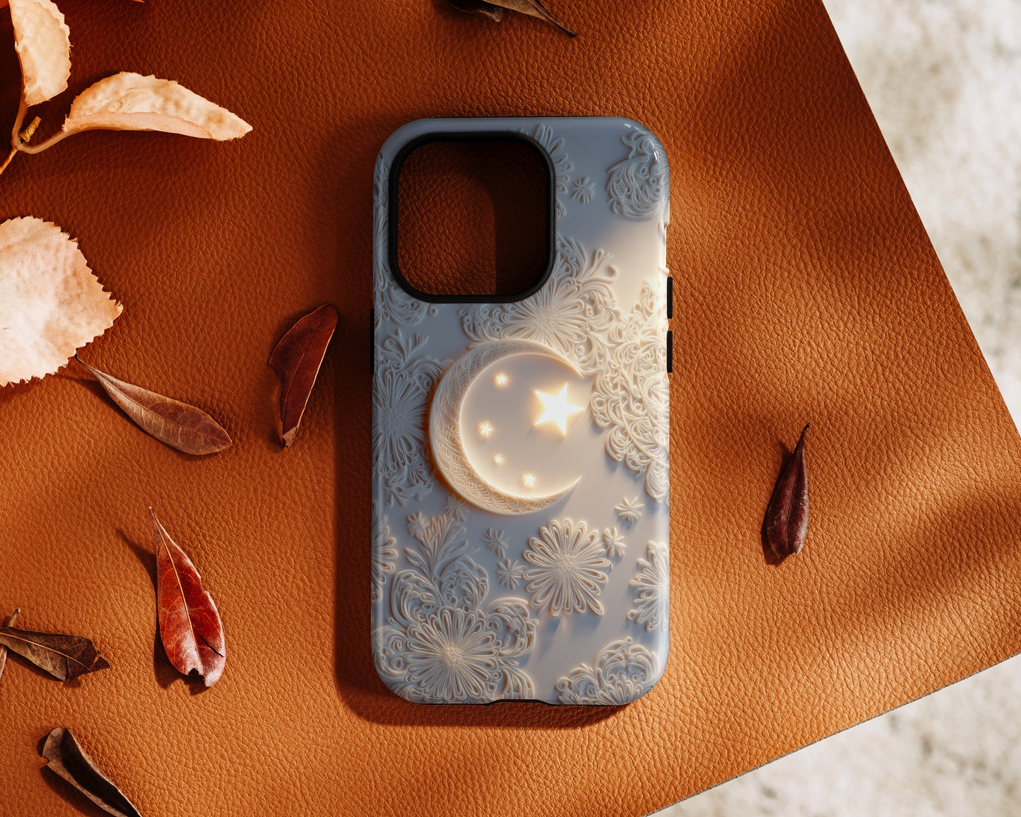 Moonlit Blossom Design iPhone Case