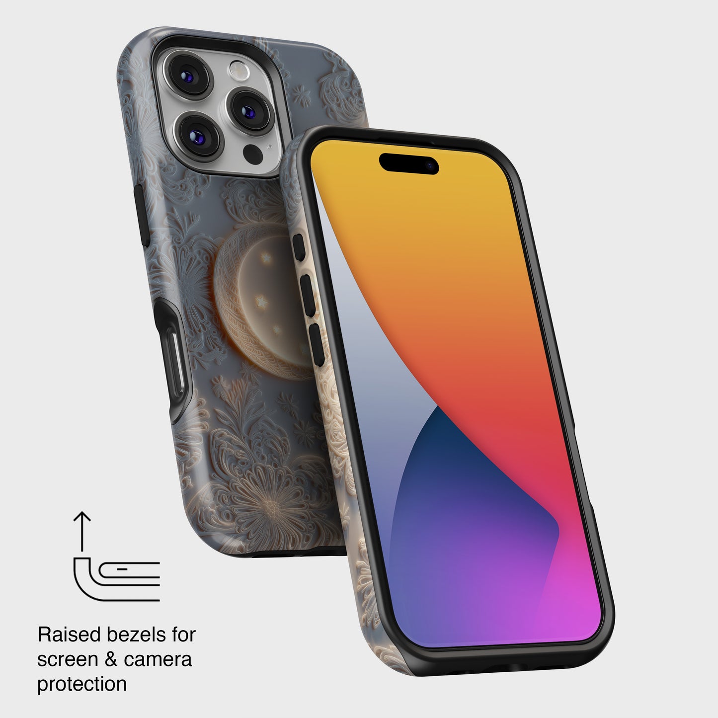 Moonlit Blossom Design iPhone Case