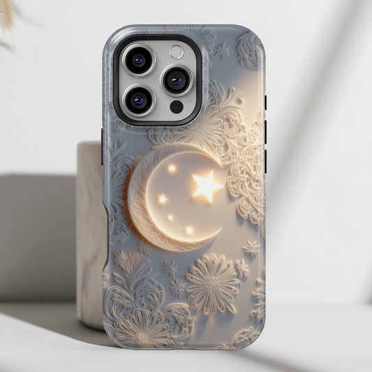 Moonlit Blossom Design iPhone Case