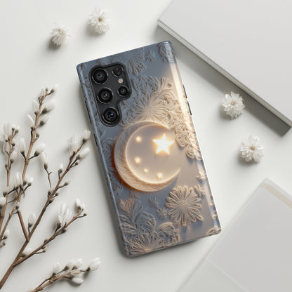 Moonlit Blossom Design Phone Case for Galaxy S series Phones