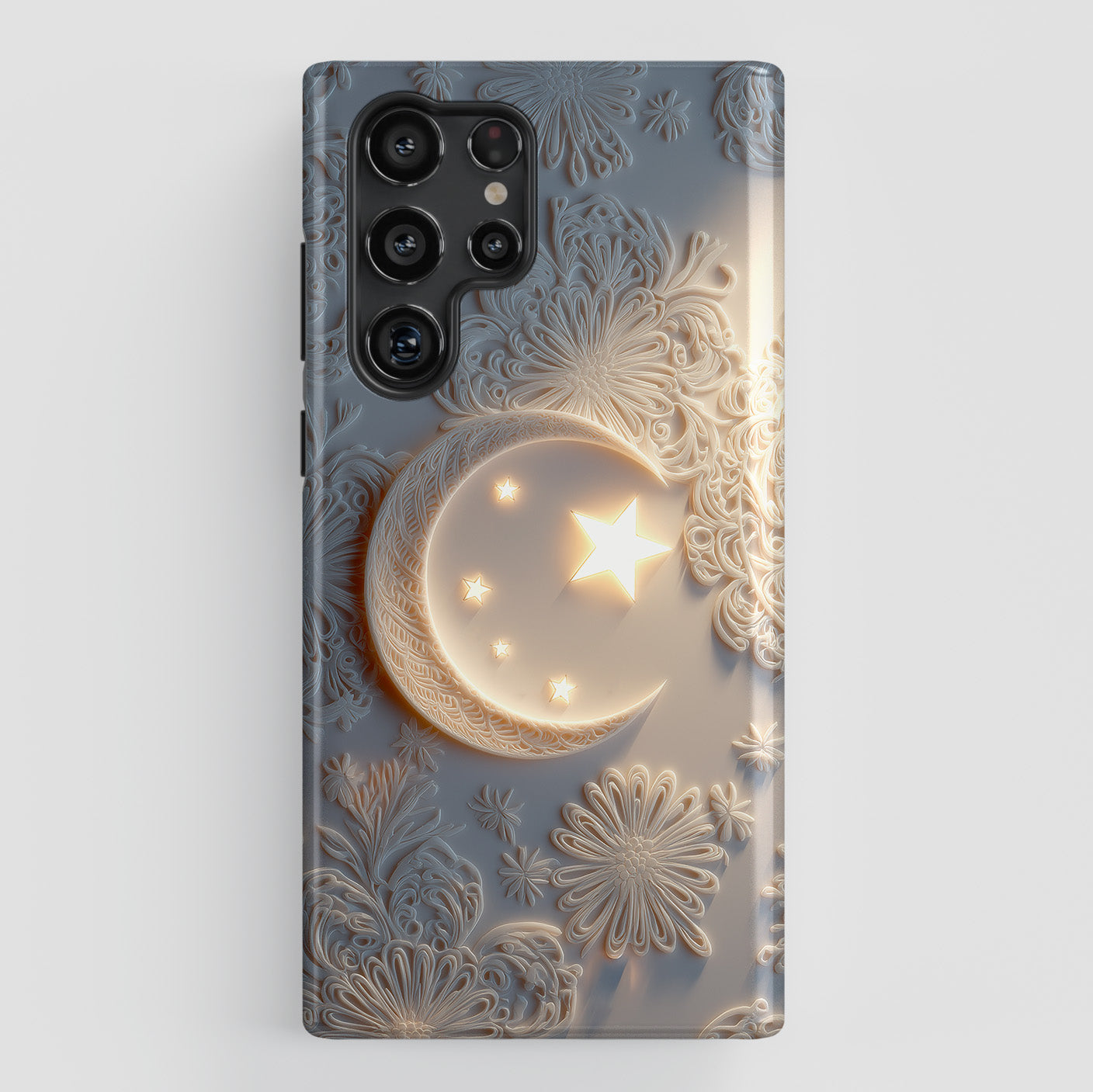 Moonlit Blossom Design Phone Case for Galaxy S series Phones