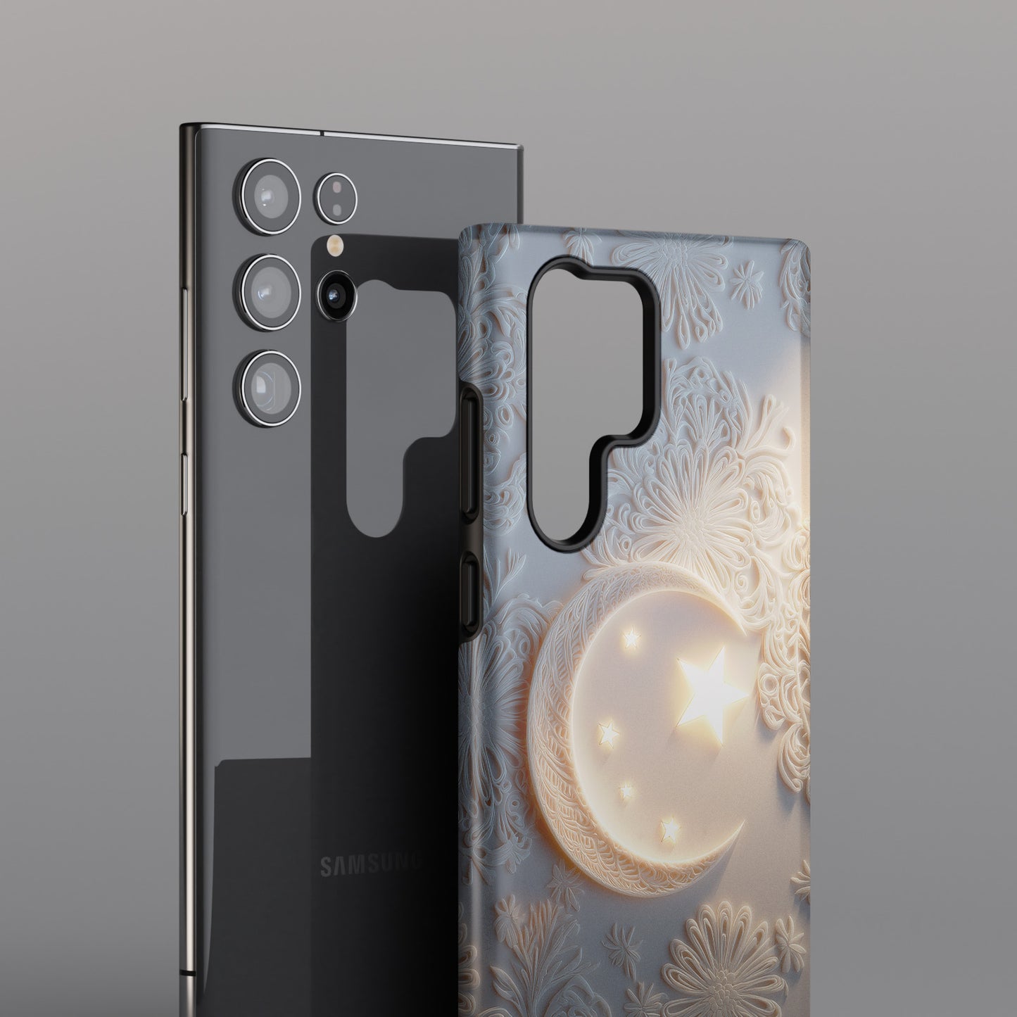 Moonlit Blossom Design Phone Case for Galaxy S series Phones
