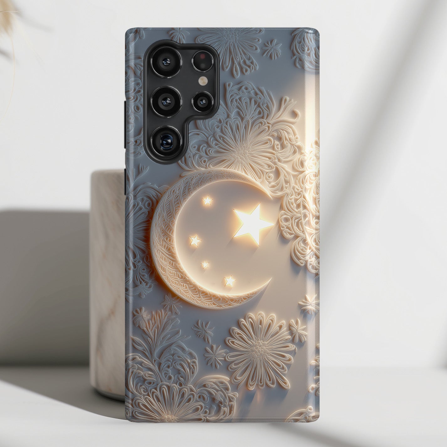 Moonlit Blossom Design Phone Case for Galaxy S series Phones