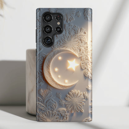 Moonlit Blossom Design Phone Case for Galaxy S series Phones