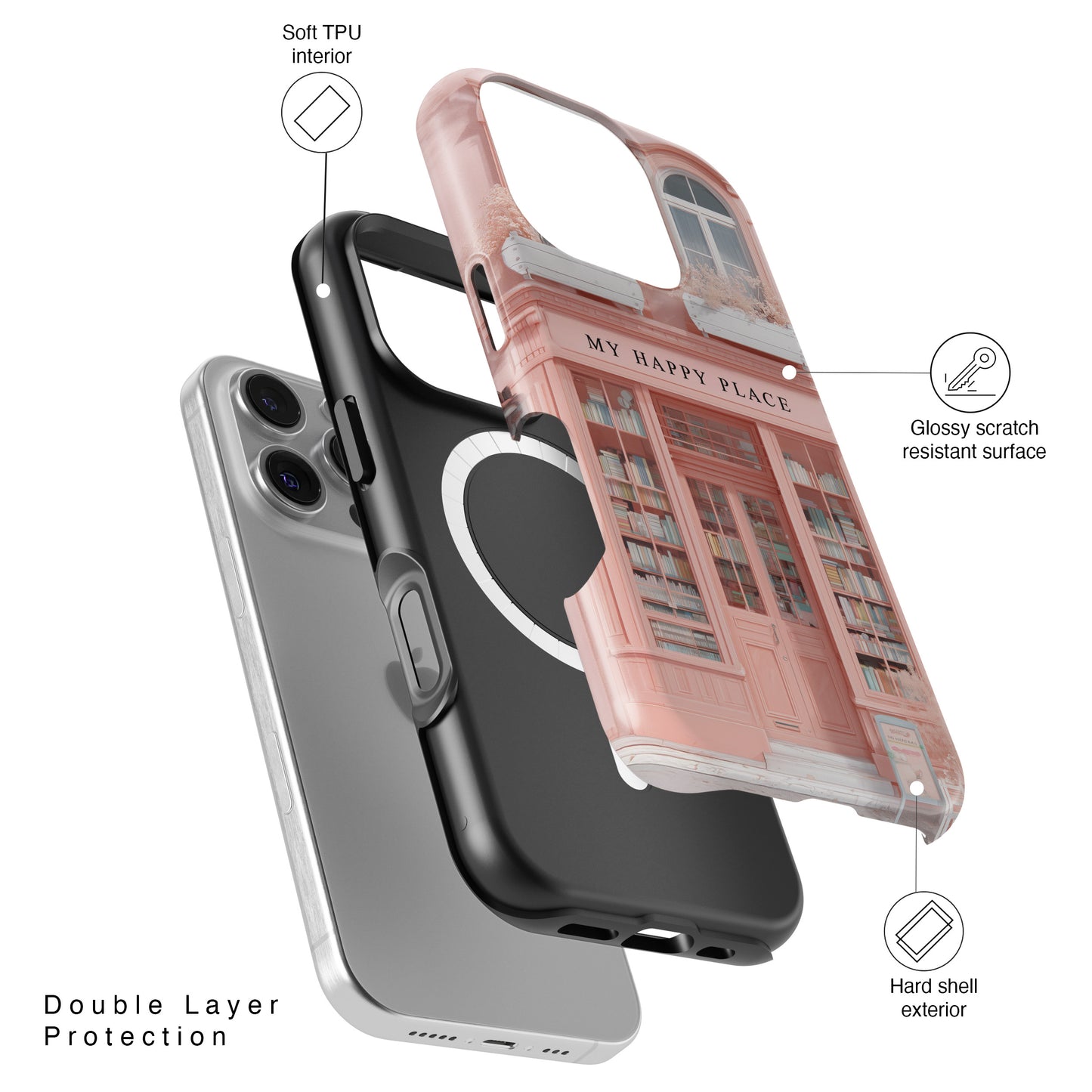 My Happy Place Design iPhone Case