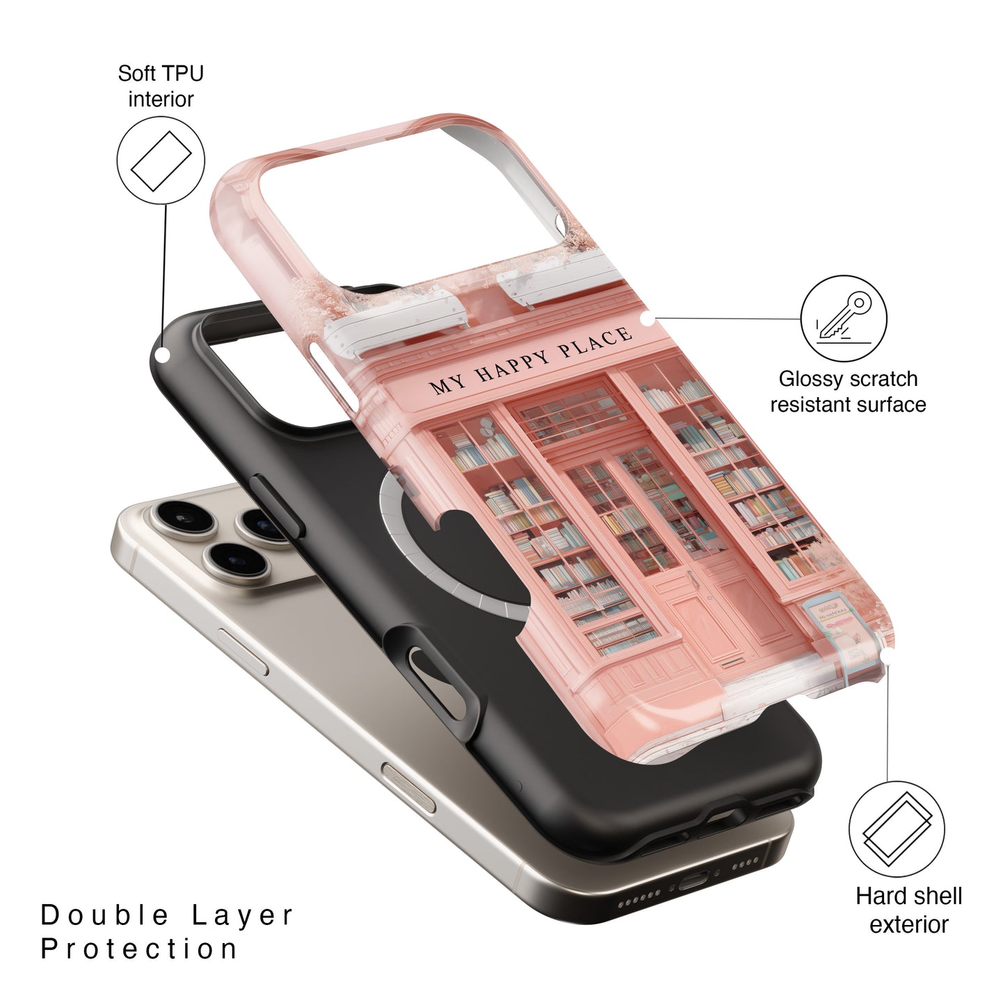 My Happy Place Design iPhone Case
