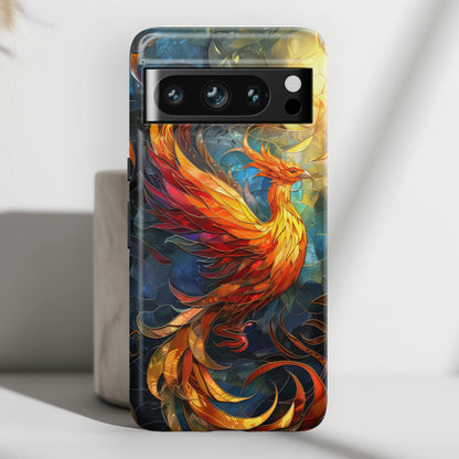 Mythical Phoenix Stained Glass Design Google Pixel Phone Case