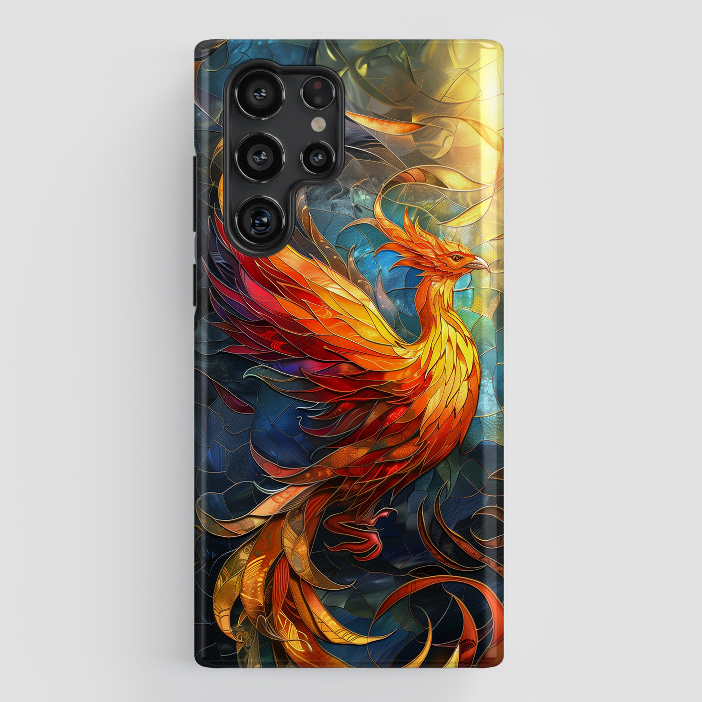 Mythical Phoenix Stained Glass Samsung Phone Case