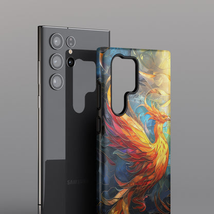 Mythical Phoenix Stained Glass Samsung Phone Case